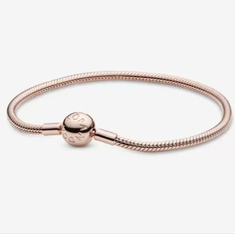 Pandora Rose Gold Snake Chain Bracelet - Classic Clasp 8.3